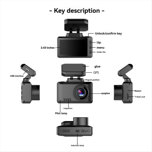 2025 Dash Cam 4K DVR αυτοκινήτου Νυχτερινή όραση Φωνητικός έλεγχος 2