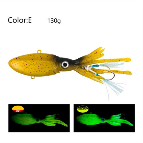 130g-150mm Glow Squid Röcke Köder Tintenfisch Röcke Trolling Köder E 1
