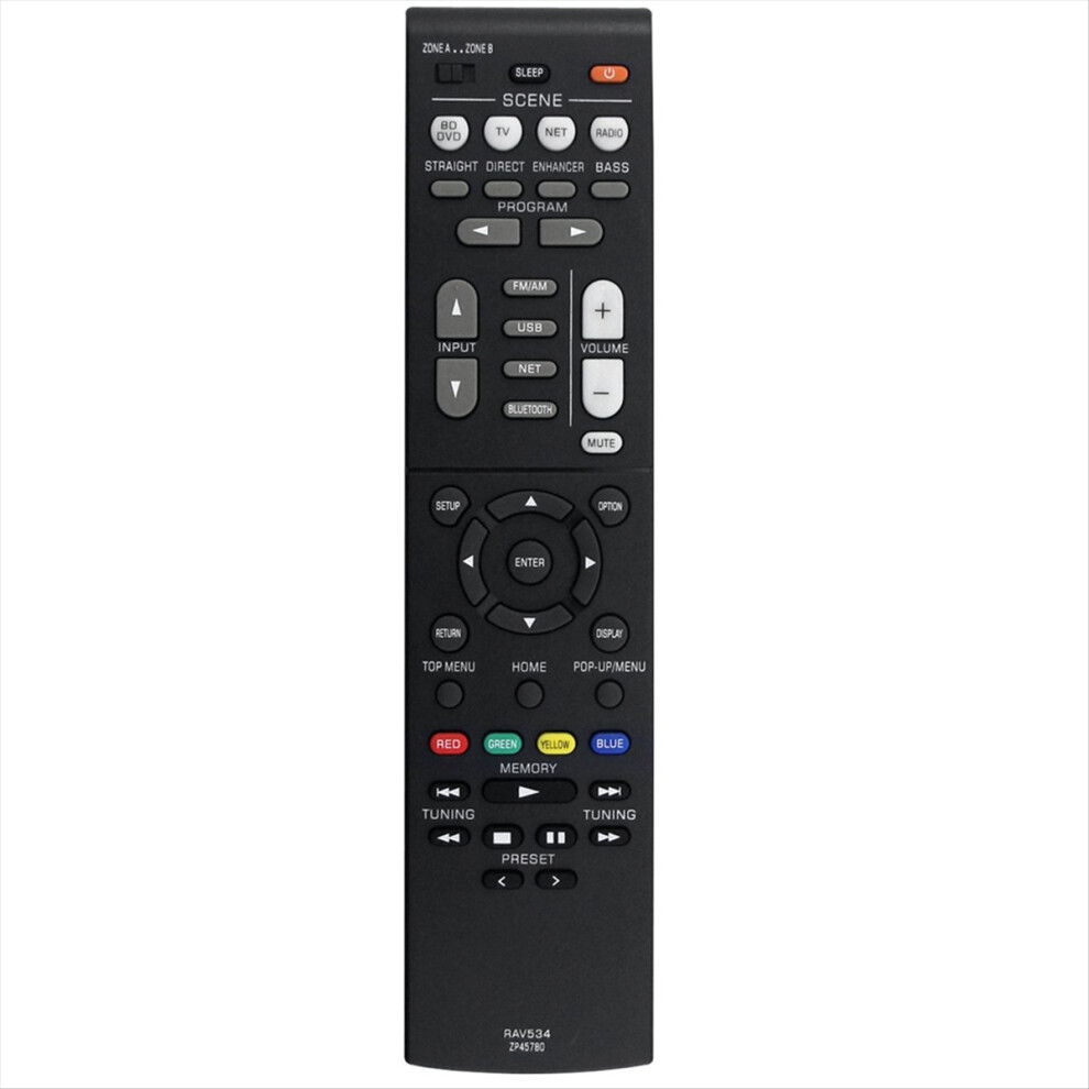 Replace RAV534-ZP45780 Remote Control for Yamaha AV Receiver RX-V485