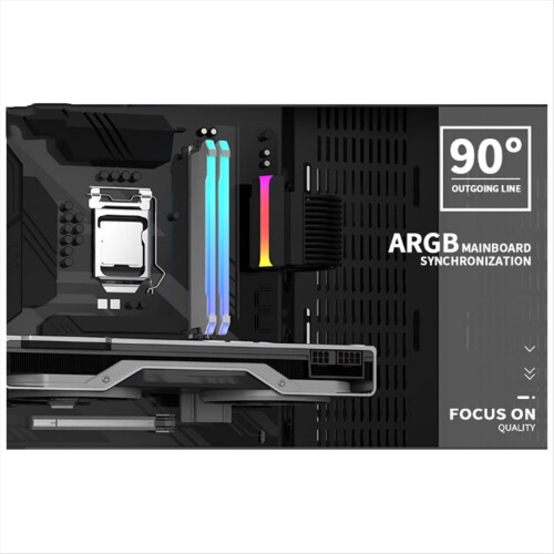 ATX 24-pins naar 90 ARGB-voedingsadapter wit 2