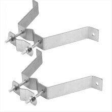 Heavy-Duty Wall Mount Pair for TV Antenna Mast with (2) Brackets
