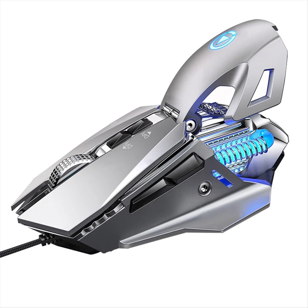G10 Usb Wired Macro Programming Gaming Mouse Silver 4852911531991