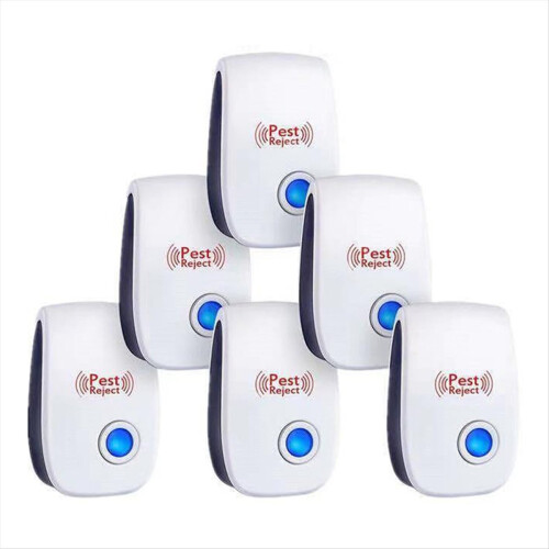 6Pcs Ultrasonic Pest Repeller Insect Bug Repeller Long Range EU Plug