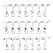 60 piezas de clips de plástico para sujetar carteles, letreros de precios giratorios, estante giratorio