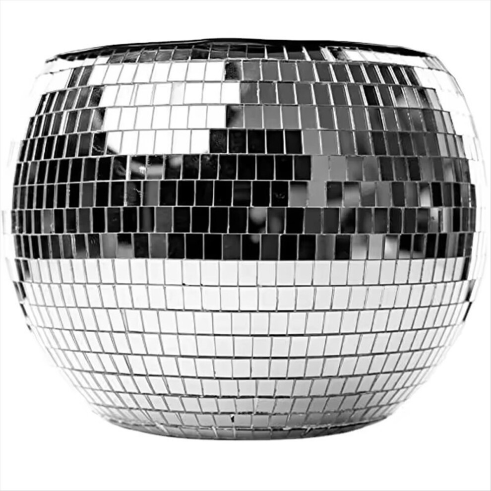 Umærket 10-Inch Disco Ball Ice Bucket Silver Sparkly Mirror Ball Icebucket