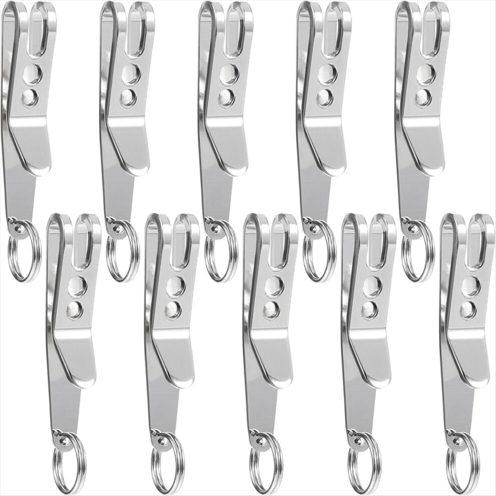 Deep Carry Pocket Clip,10Pcs Stainless Steel Outdoor Belt Clip 4852911542546