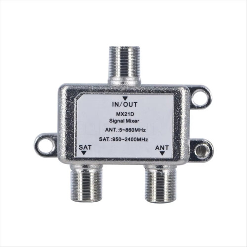 Divisor de señal de cable de antena de TV de 2 vías
