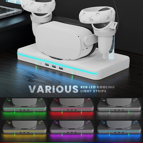 For Oculus Quest 2 Charging Dock Base VR Glasses Headset Charger 2