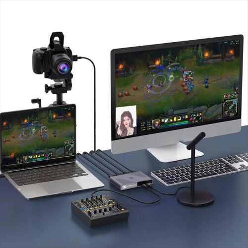 Ζωντανή ροή Podcasting Διπλή είσοδος συμβατή με HDMI 1