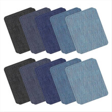 20Pcs Iron-On Denim Patches for Clothing Repair Strong Adhesive