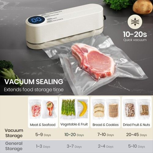 Mini Vacuum Sealer for Food, Beige 1
