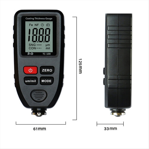 INSTRUMENTS R&D TC100 Πάχος επίστρωσης 0.1um/0-1300 Χρώμα αυτοκινήτου 1