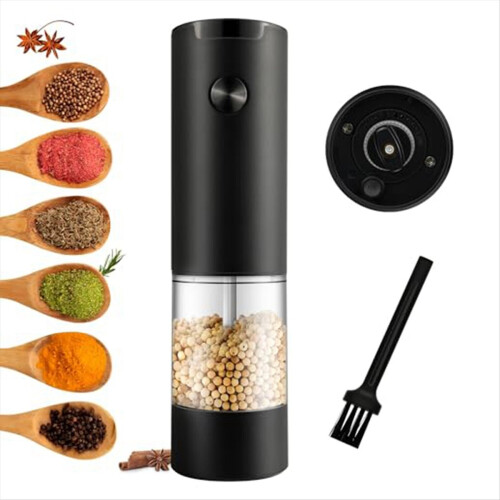 Electric Salt and Pepper Grinder Automatic Mill One Hand Operation 1