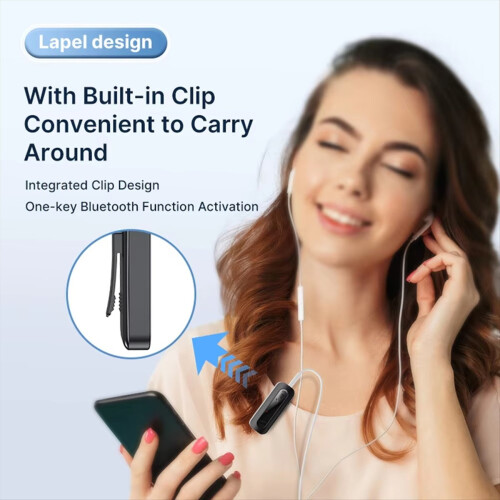 Ricevitore e trasmettitore audio Bluetooth 5.4 2 in 1 wireless con jack da 3,5 mm 1