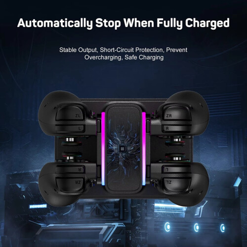 4 in1 Charging Dock with Colorful LED Charging status Indicator 2