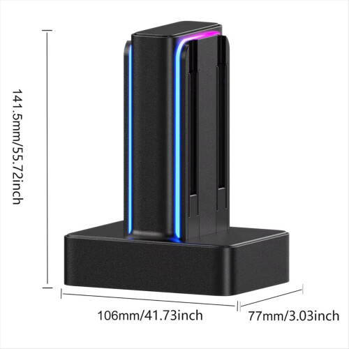 4 in1 Charging Dock with Colorful LED Charging status Indicator 1