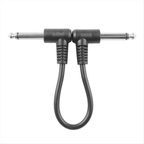 6 Packs 18cm Guitar Effect Pedal Round Patch Cables Black