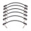 6 Packs 16cm Guitar Effect Pedal Flat Patch Cables Black 3