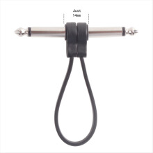 6 Packs 16cm Guitar Effect Pedal Flat Patch Cables Black