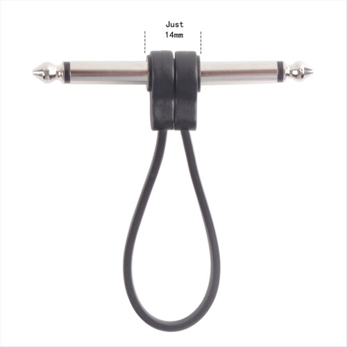 6 Packs 16cm Guitar Effect Pedal Flat Patch Cables Black