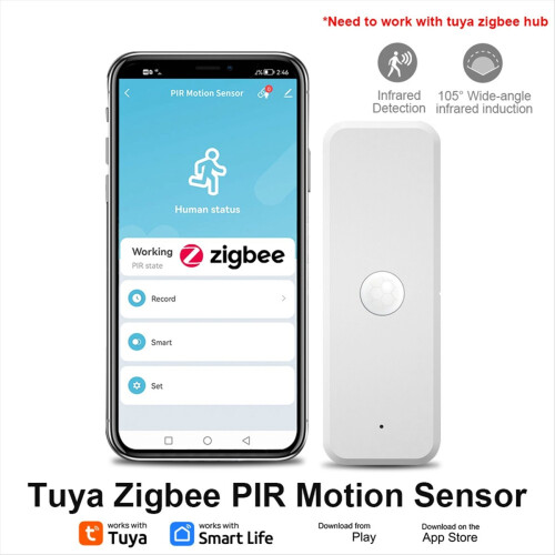 Zigbee-Bewegungssensor - Intelligenter Melder mit Echtzeit-Überwachung, Sofortwarnungen, Alexa & Google Assistant-Integration 2