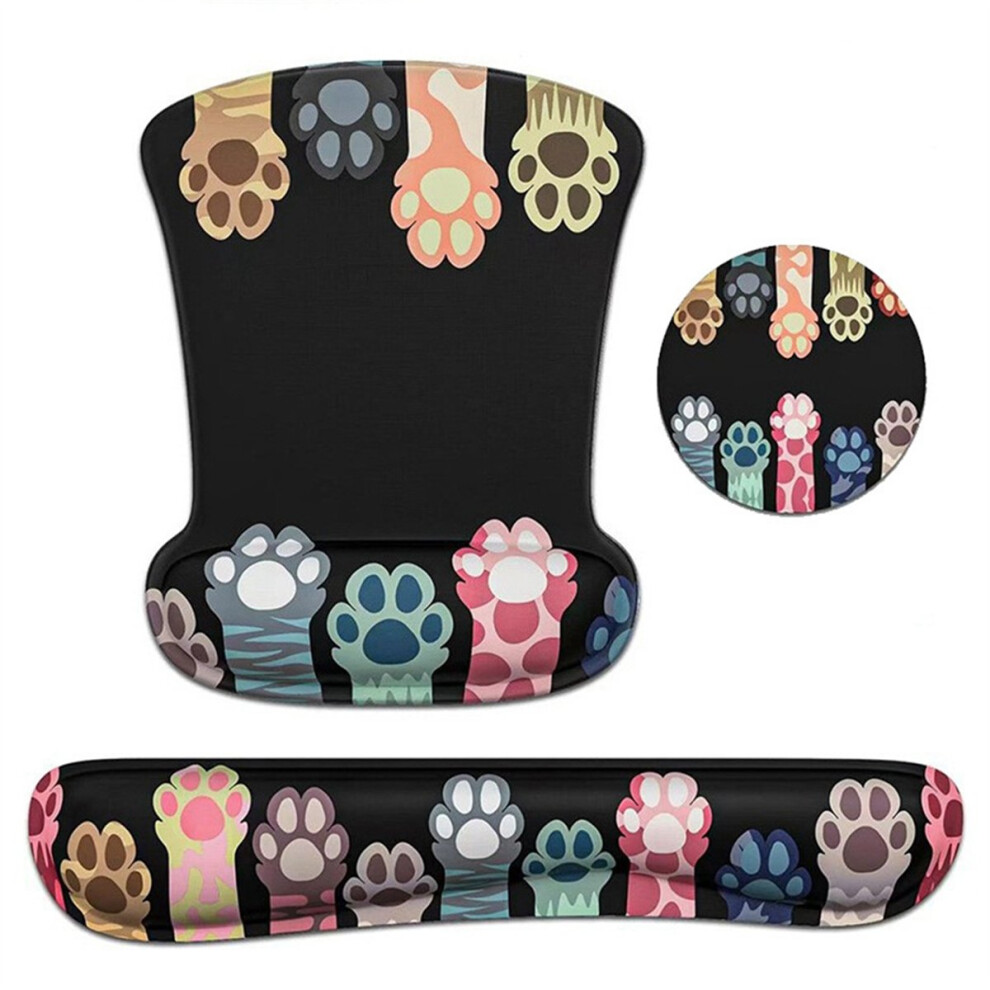 3 in 1 Mouse Pad Sets with Keyboard Wrist Rest Support