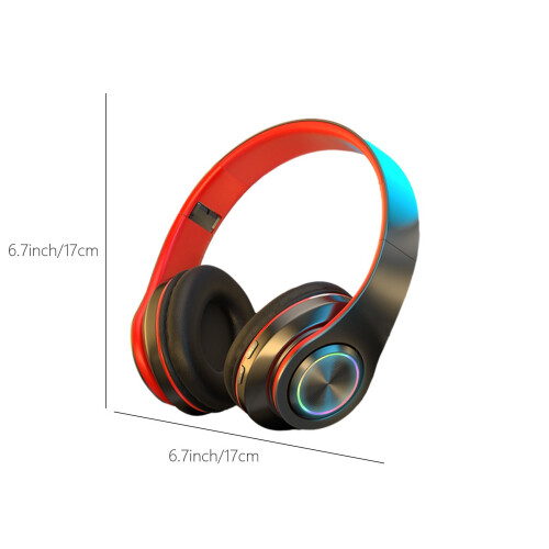 (Red) Wireless Headphones Bluetooth 1