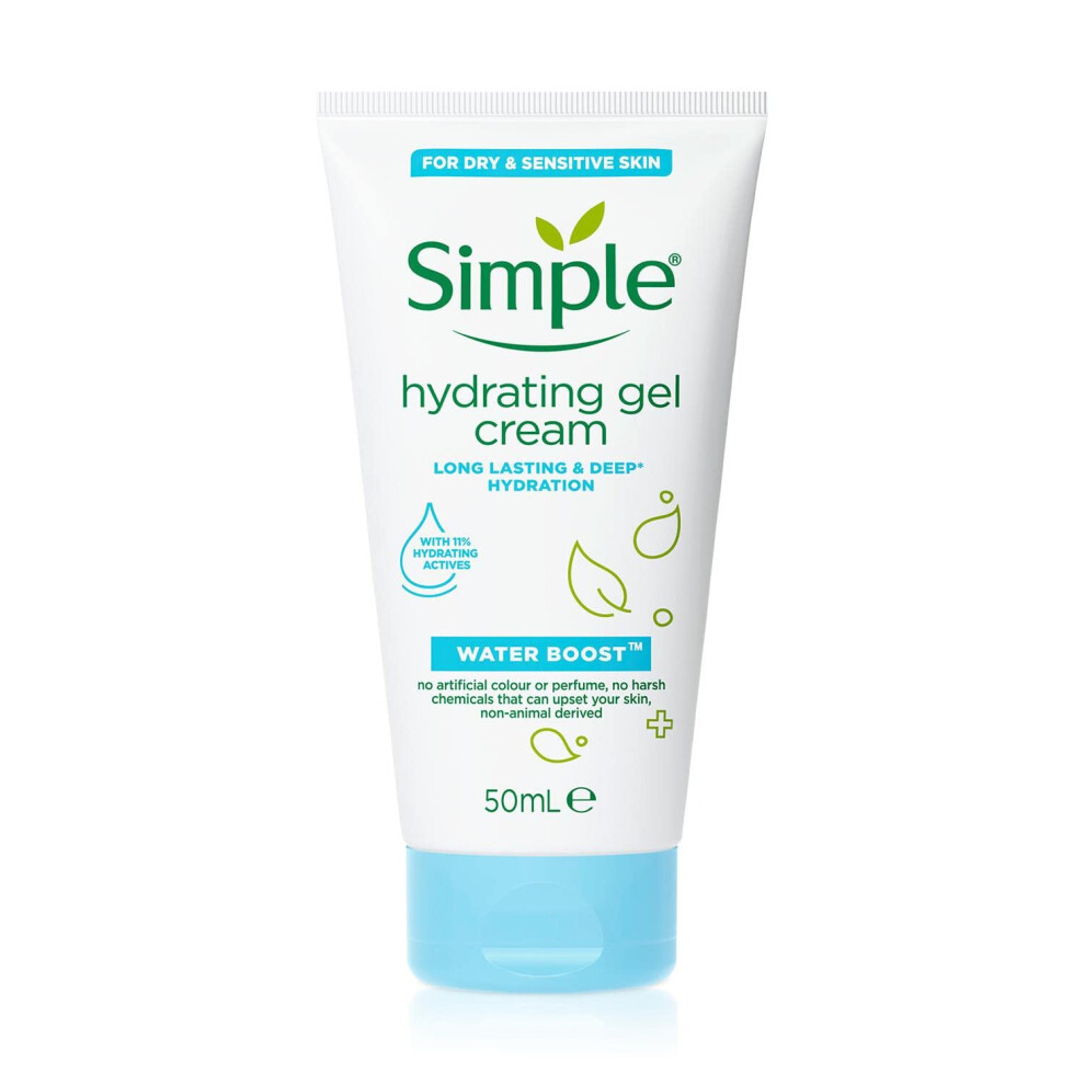 Cream Simple Water Boost Hydrating Gel Face Moisturizer, 1.7 Oz - 50Ml
