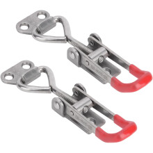 2Pcs Adjustable Toggle Clamp 304 Stainless Steel Toggle Catch Latch Hasp Clip Clamp Buckle Quick Fixture Hand Tool