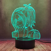 Hange Zoe Lampe für Comic-Fans, Anime Levi Ackerman 3D-LED-Nachtlicht, 16 Farben dimmbar, Creative D