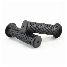 Motorcycle Hand Grips 7/8 Inch Vintage Non-Slip Rubber Universal For Motocross Scooter Dirt Bike Black