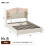 King Bed Storage with Curved LED Headboard, Beige 2