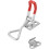 Toggle Latch Clamp 10 Pack, Adjustable Quick Release, Metal Door Box Case Pull Latch, 100kg/220lbs Capacity, Red 3