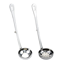 2 servierlöffel mit haken, langem griff für fondue suppen