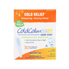 Boiron Cold Calm Baby Liquid Doses Cold Relief 6+ Months 30 Liquid Doses 0.034 Fl oz (1 ml) Each