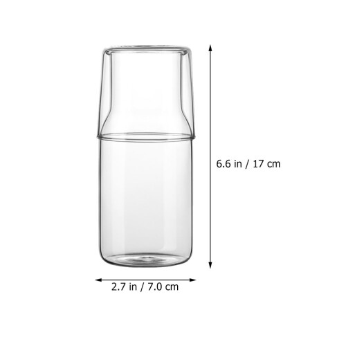 1 set haushalts-weithalskaraffe aus , transparente wasserflasche 2