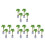 16Pcs Realistic Mini Coconut Tree Models Green Plastic Bonsai Decor 8