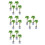 16Pcs Realistic Mini Coconut Tree Models Green Plastic Bonsai Decor 5