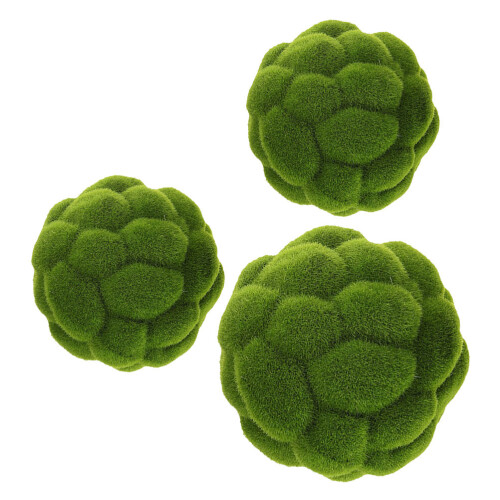 3 Unidades Bolas De Artificial Verde Para Decoración