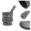 garlic grinding kit with bowl pestle multi function spice crusher 10