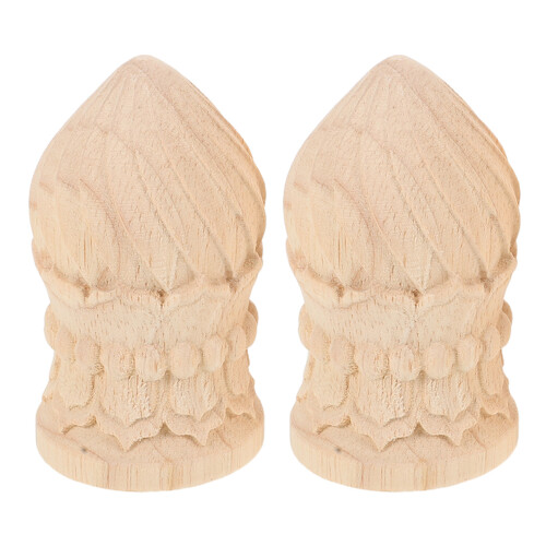 pommeaux en pour rampe - embouts sculptés 2 pièces