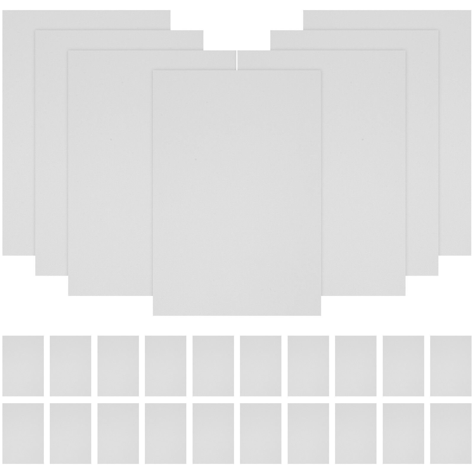 100 Pièces Cartes Vierges, Papier Cartonné Diy, Cartes De Vœux Blanches