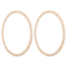 Khaki Beaded Round Wreath For Door Home Decoration 2set