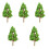 5Pcs Artificial Mini Tree Green Plastic Decor for Home Office Garden 3