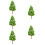 5Pcs Artificial Mini Tree Green Plastic Decor for Home Office Garden 11
