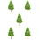 5Pcs Artificial Mini Tree Green Plastic Decor for Home Office Garden 8