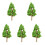 5Pcs Artificial Mini Tree Green Plastic Decor for Home Office Garden 2
