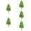 5Pcs Artificial Mini Tree Green Plastic Decor for Home Office Garden 10