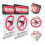 2pcs no peeing warning sign hanging garden caution iron wrought 4