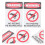2pcs no peeing warning sign hanging garden caution iron wrought 6